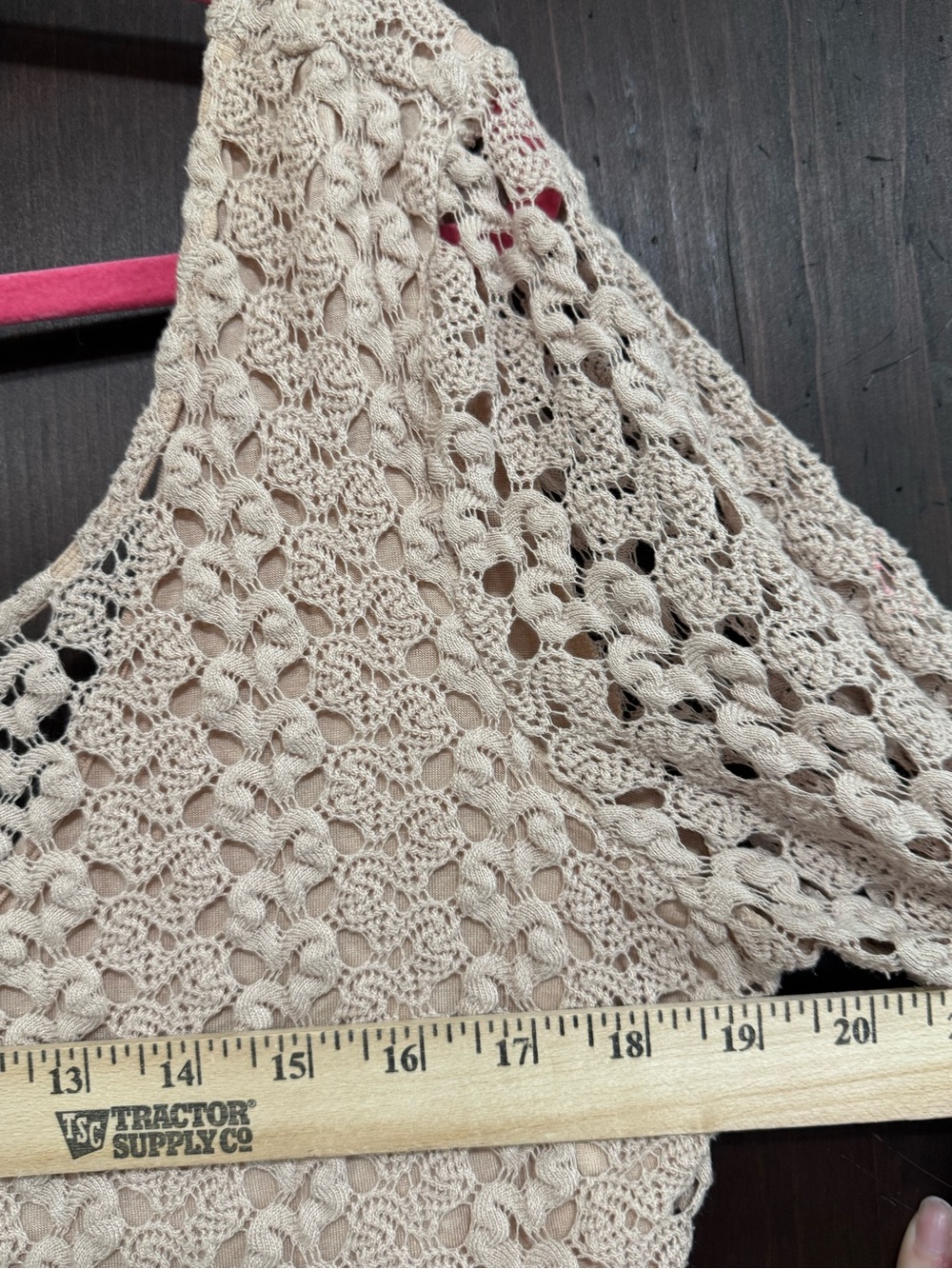 Free People Cream Crochet Bell-Sleeve Top Size Large - Picture 10 of 10